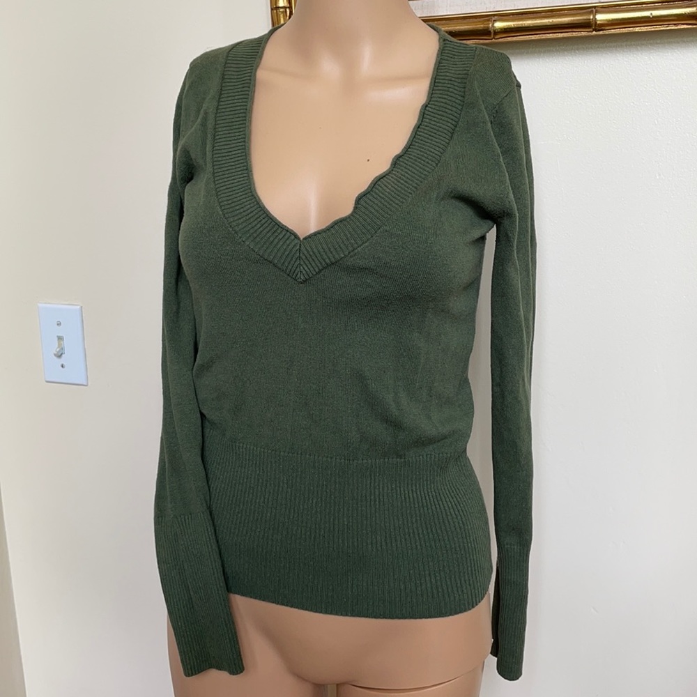 Low cut sweater